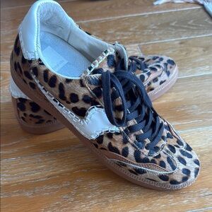Dolce Vita Leopard Print Calf Hair Women's Sneakers